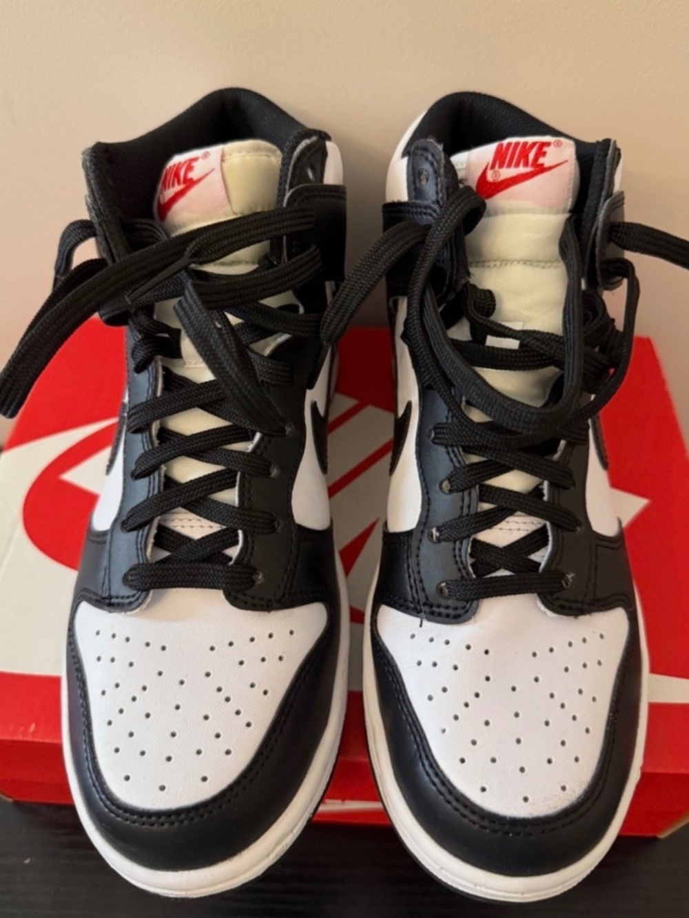 Nike Dunk High Black & White Size 6Y / 7.5 Women’s